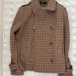 Ralph Lauren Brown Houndstooth Blazer